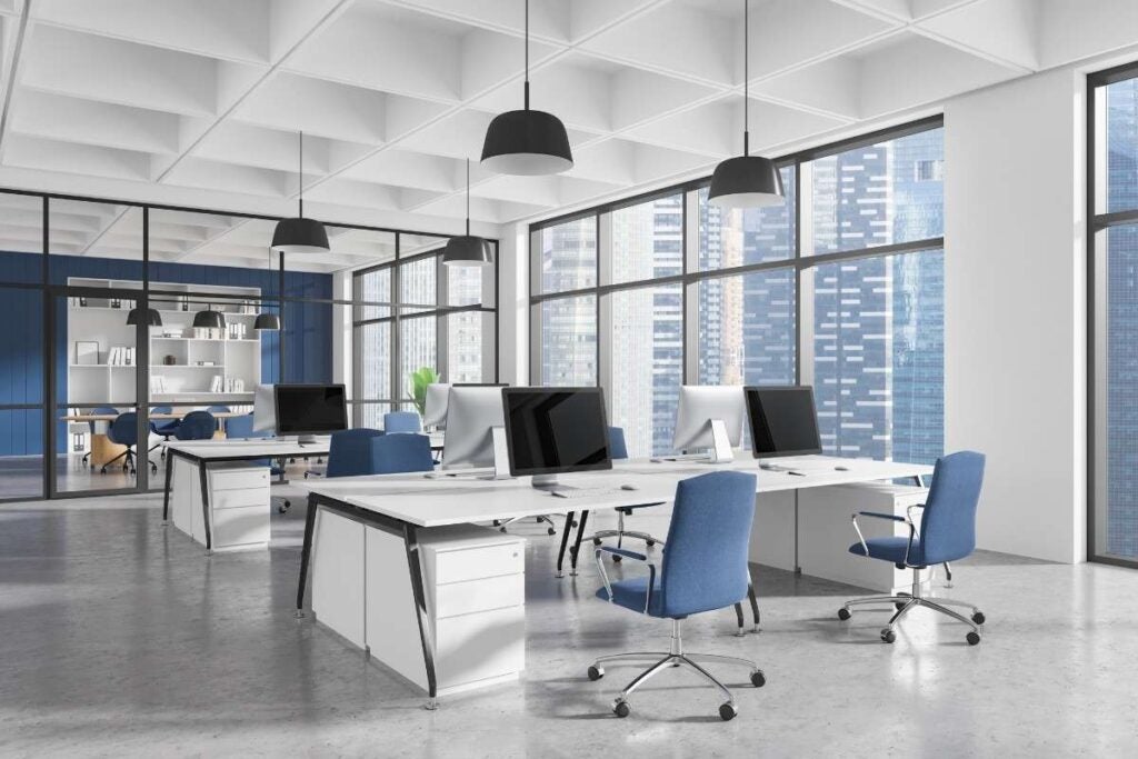 Modern office in Houston, TX, creating a bright and professional workspace.
